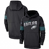 Philadelphia Eagles Nike Sideline Team Logo Performance Pullover Hoodie Black,baseball caps,new era cap wholesale,wholesale hats